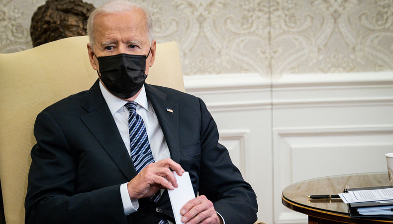 US president Joe Biden meets with members of the Congressional Black Caucus in the Oval Office at the White House on April 13, 2021 in Washington, DC. — AFP photo