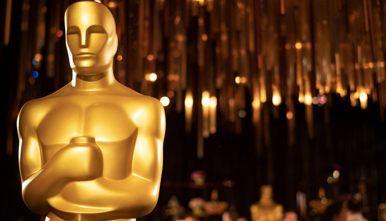 This file photo taken on January 31, 2020 shows an Oscar statue displayed at the 92nd Annual Academy Awards Governors Ball press preview at the Ray Dolby Ballroom at Hollywood and Highland Centre in Hollywood, California. — AFP photo