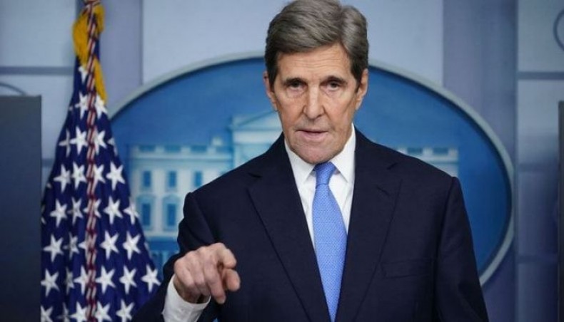Special presidential envoy for climate John Kerry speaks at a briefing on climate policy in the Brady Briefing Room of the White House in Washington, DC on January 27, 2021. -- AFP photo