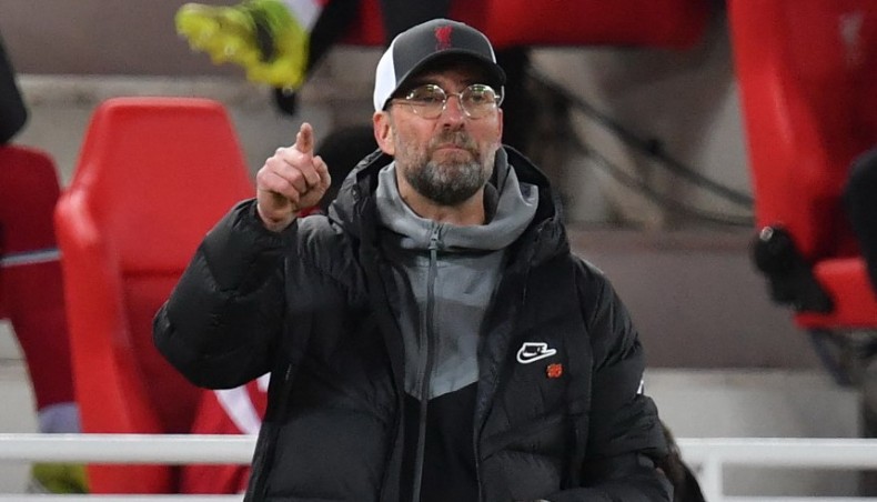 Liverpool manager Jurgen Klopp gestures during their UEFA Champions League quarter-final second leg match against Real Madrid at Anfield on Wednesday.-- AFP photo