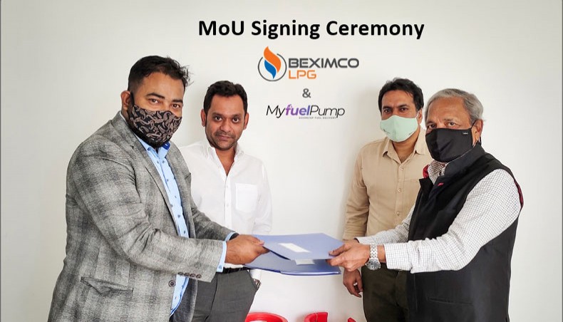 Participants pose for a photo session at an agreement signing ceremony between Beximco LPG and My Fuel Pump Limited recently. — Press Release