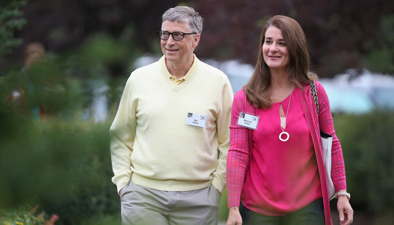 In this file photo taken on July 11, 2015 billionaire Bill Gates, chairman and founder of Microsoft Corp, and his wife Melinda attend the Allen & Company Sun Valley Conference in Sun Valley, Idaho. — AFP photo