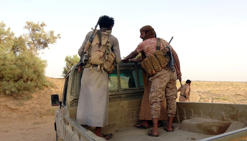 Fighters loyal to Yemen’s Saudi-backed government mans a position near the frontline facing Iran-backed Huthi rebels in the country’s north-eastern province of Marib, on April 21, 2021. — AFP photo