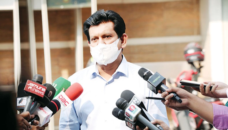 Bangladesh Cricket Board chief executive officer Nizamuddin Chowdhury speaks to reporters in Mirpur on Saturday. — BCB photo