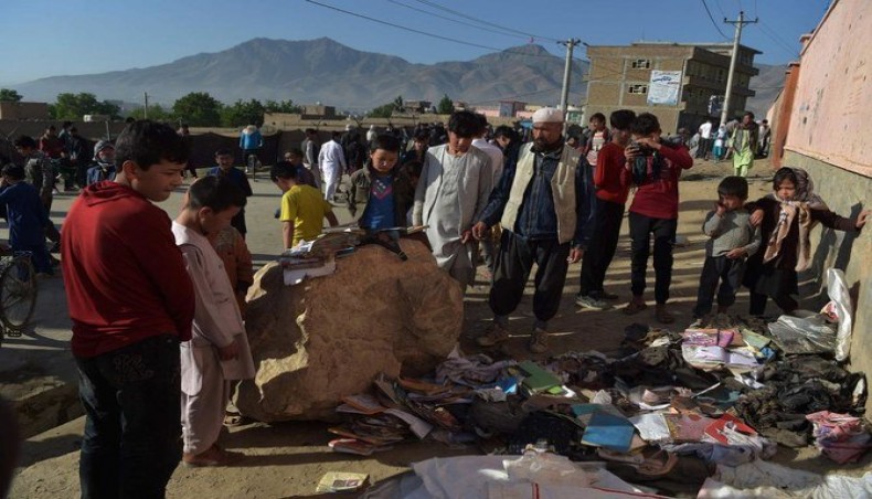 A series of explosions targeted the Sayed Al-Shuhada girls school in Dash-e-Barchi, a west Kabul suburb populated mostly by Hazara Shiites. —AFP