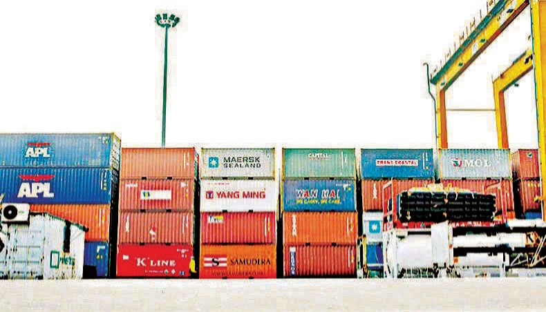 A file photo shows containers in the Chattogram port. The Chittagong Port Authority has recommended doubling the number of private inland container depots for smooth handling of export and import goods.— New Age photo