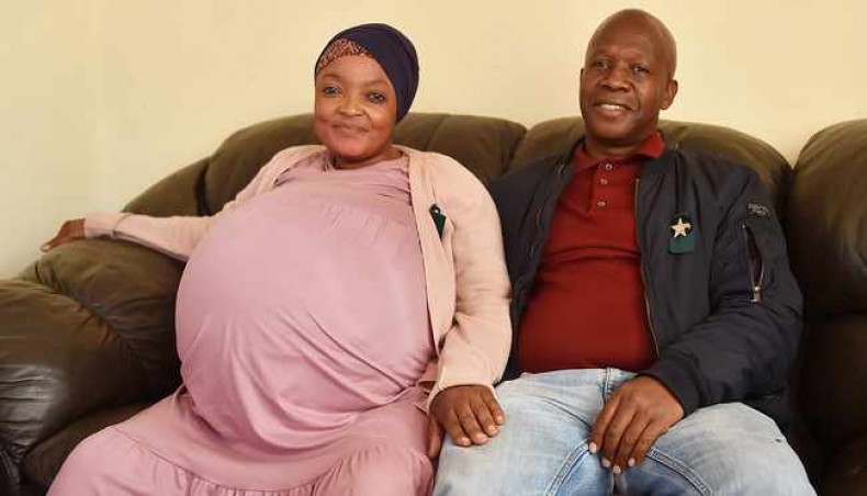 The 37-year old mother, Gosiame Thamara Sithole, reportedly gave birth to 10 babies at once on Monday. — Twitter Photo
