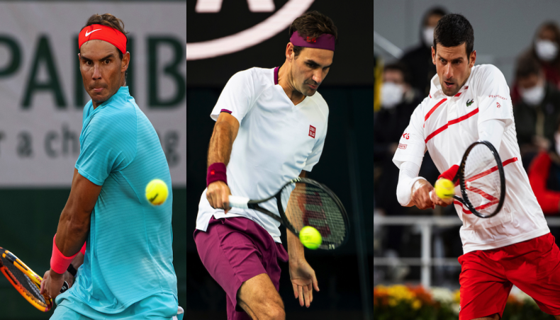 Rafael Nadal, Roger Federer, Novak Djokovic.