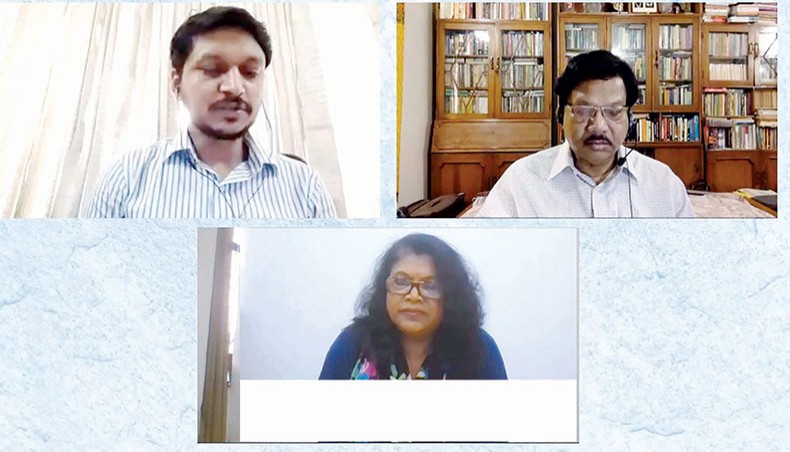 Bangladesh Shilpakala Academy arranges an online press conference on the upcoming month-long Dhaka OIC Youth Capital 2020-21 `Bangabandhu Youth Art Competition’ on Tuesday. — Press release