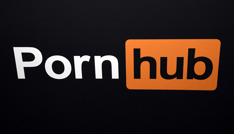 In this file photo taken on January 24, 2018 a Pornhub logo is displayed at the company’s booth at the 2018 AVN Adult Entertainment Expo at the Hard Rock Hotel & Casino in Las Vegas, Nevada. — AFP photo