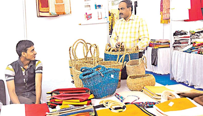 A file photo shows traders selling products at an SME fair. Eighty-three per cent of small and medium enterprises has not got funds from stimulus packages while 69 per cent of the SMEs failed to pay staff wages and other fixed costs due to the Covid outbreak, according to a rapid survey.— New Age photo