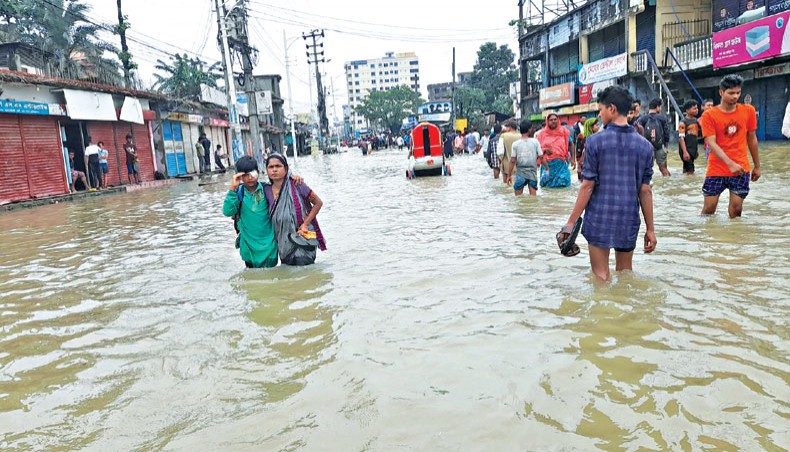 Coastal areas in Chandpur flooded as Meghna swells – New Age BD