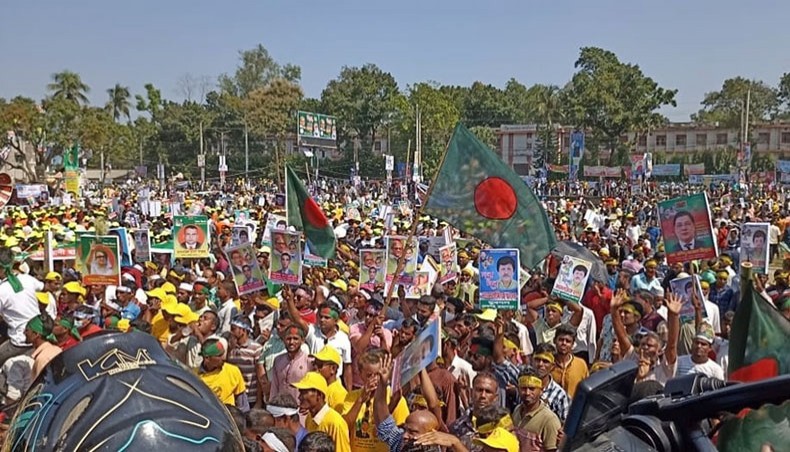 New Age | Thousands of people join BNP’s 2nd divisional rally in Mymensingh