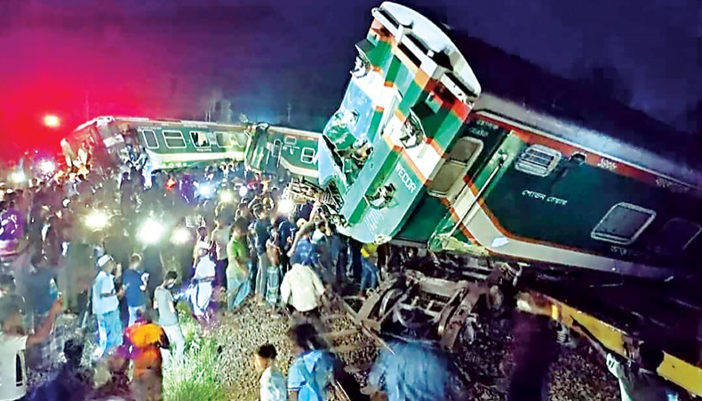 25 injured as train derails in Cumilla - Vimarsana News