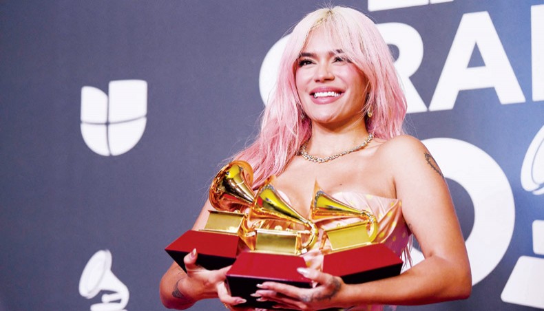 Karol G wins best album at Latin Grammys, with Bizarrap and