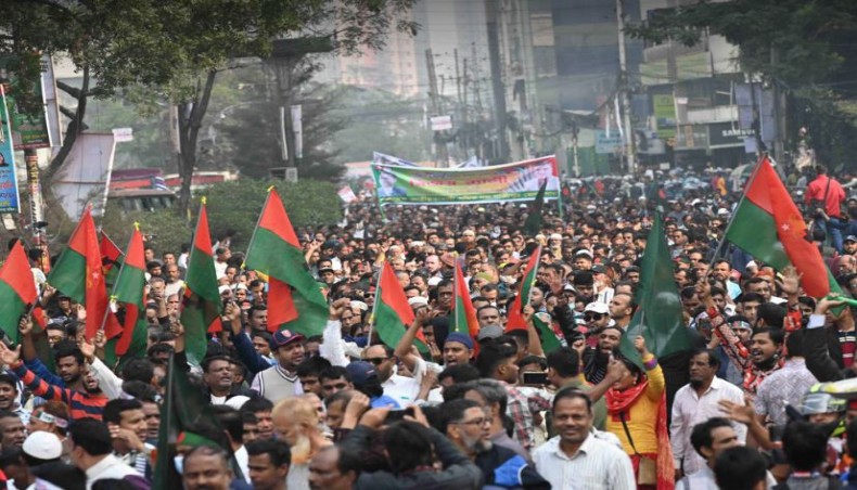 New Age | BNP holds Victory Day demonstration, calls JS polls dummy ...